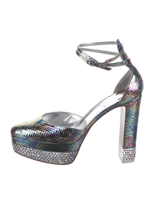 Christian Louboutin Snakeskin D'Orsay Pumps