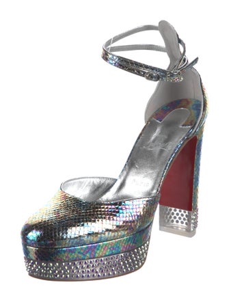 Christian Louboutin Snakeskin D'Orsay Pumps