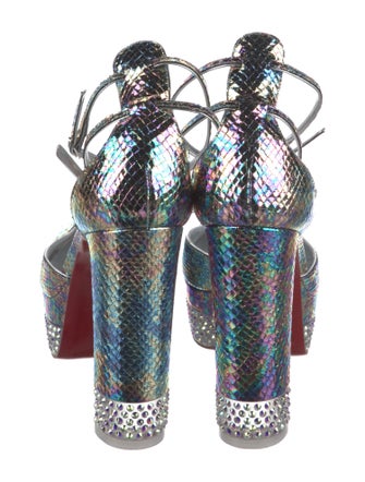 Christian Louboutin Snakeskin D'Orsay Pumps