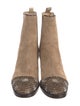 Christian Louboutin Chain-Link Accent Suede Chelsea Boots