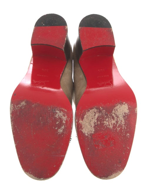 Christian Louboutin Chain-Link Accent Suede Chelsea Boots