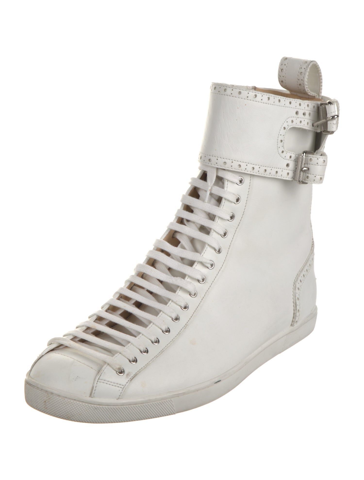 Christian Louboutin Leather Lace-Up Boots