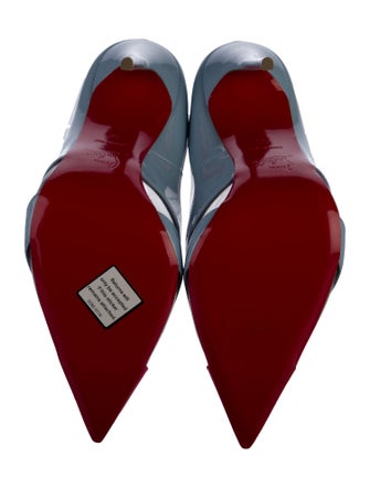Christian Louboutin Patent Leather Colorblock Pattern Pumps