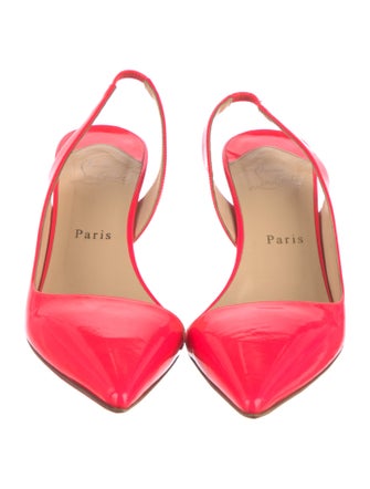 Christian Louboutin Patent Leather Slingback Pumps