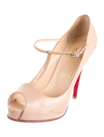 Christian Louboutin Patent Leather T-Strap Pumps