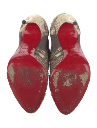 Christian Louboutin Python Animal Print Boots