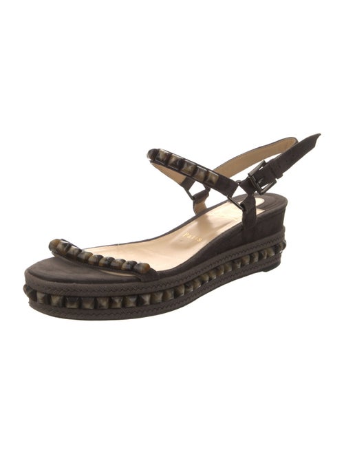 Christian Louboutin Suede Studded Accents Espadrilles