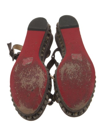 Christian Louboutin Suede Studded Accents Espadrilles