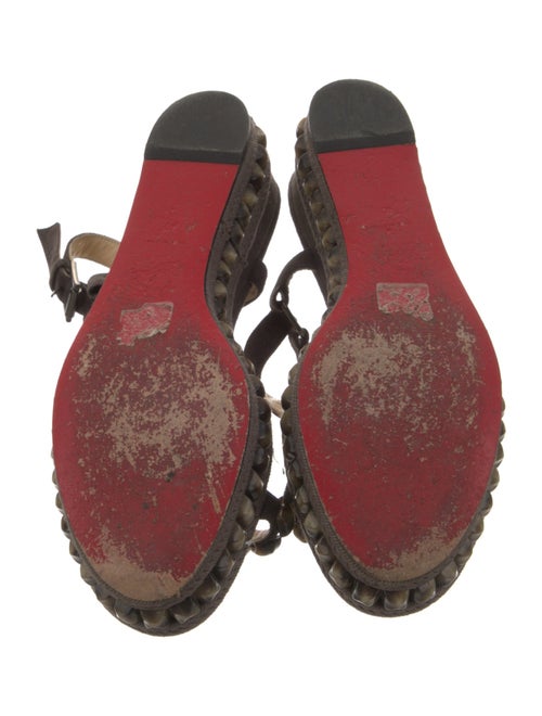 Christian Louboutin Suede Studded Accents Espadrilles