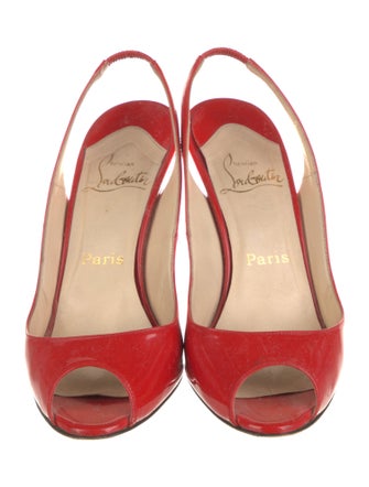 Christian Louboutin Patent Leather Slingback Sandals