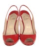 Christian Louboutin Patent Leather Slingback Sandals