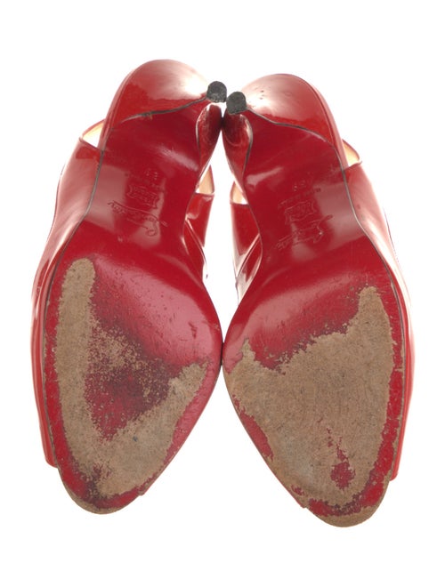 Christian Louboutin Patent Leather Slingback Sandals