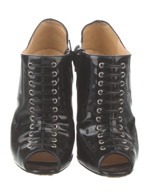 Christian Louboutin Patent Leather Lace-Up Boots