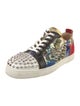 Christian Louboutin Spike Accents Patent Leather Sneakers