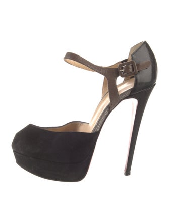 Christian Louboutin Suede D'Orsay Pumps