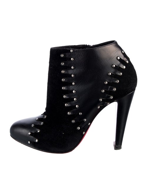 Christian Louboutin Leather Studded Accents Boots