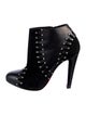 Christian Louboutin Leather Studded Accents Boots