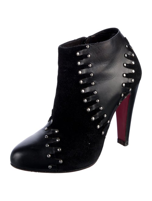 Christian Louboutin Leather Studded Accents Boots