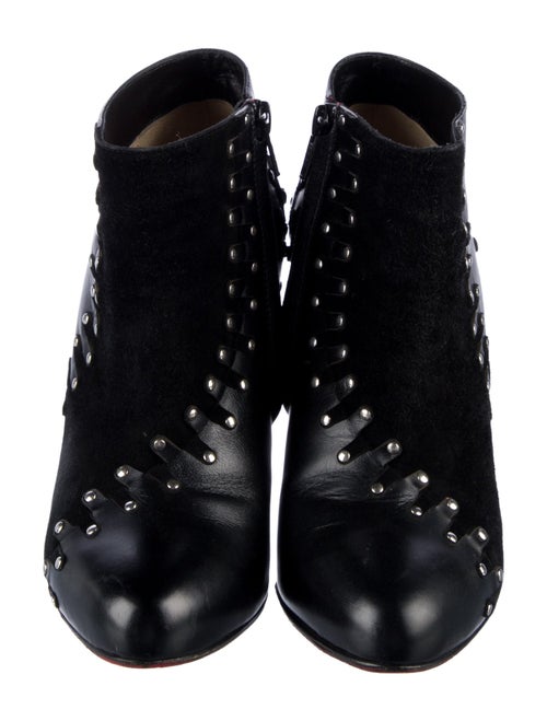 Christian Louboutin Leather Studded Accents Boots