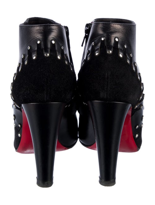 Christian Louboutin Leather Studded Accents Boots