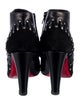 Christian Louboutin Leather Studded Accents Boots