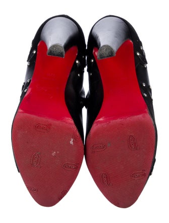 Christian Louboutin Leather Studded Accents Boots