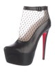 Christian Louboutin Leather Mesh Accents Boots