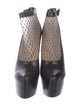 Christian Louboutin Leather Mesh Accents Boots