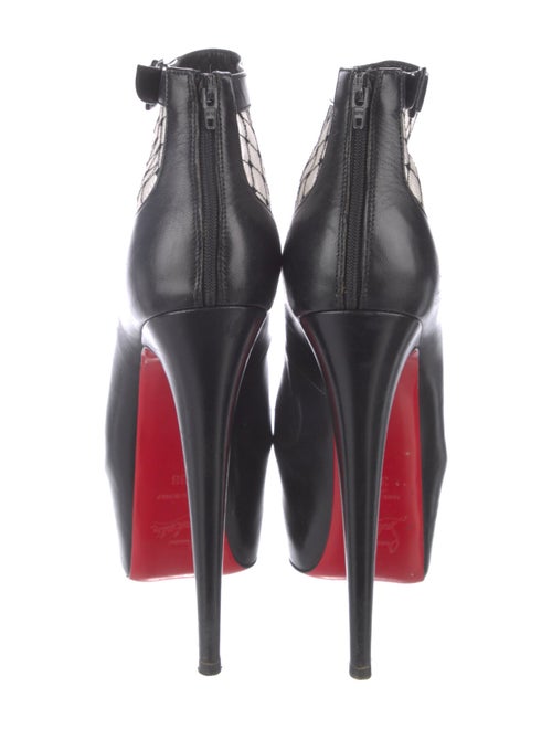 Christian Louboutin Leather Mesh Accents Boots