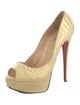 Christian Louboutin Python Animal Print Pumps
