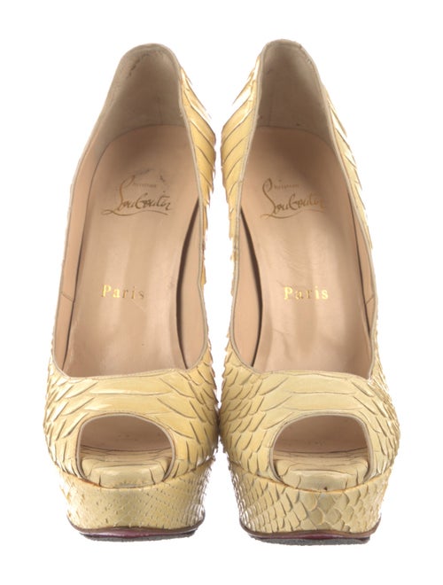 Christian Louboutin Python Animal Print Pumps