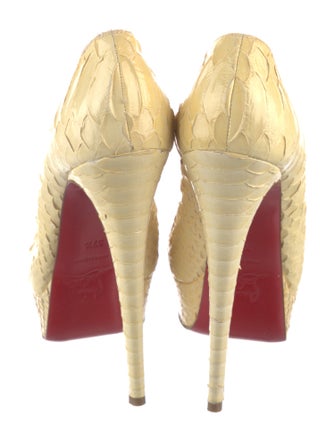 Christian Louboutin Python Animal Print Pumps