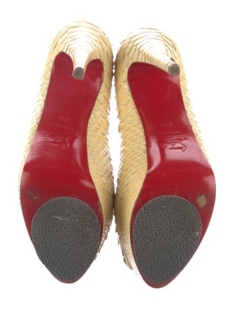 Christian Louboutin Python Animal Print Pumps