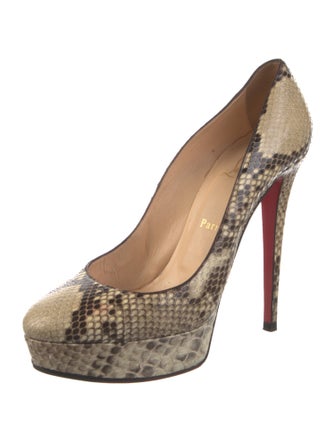 Christian Louboutin Snakeskin Animal Print Pumps