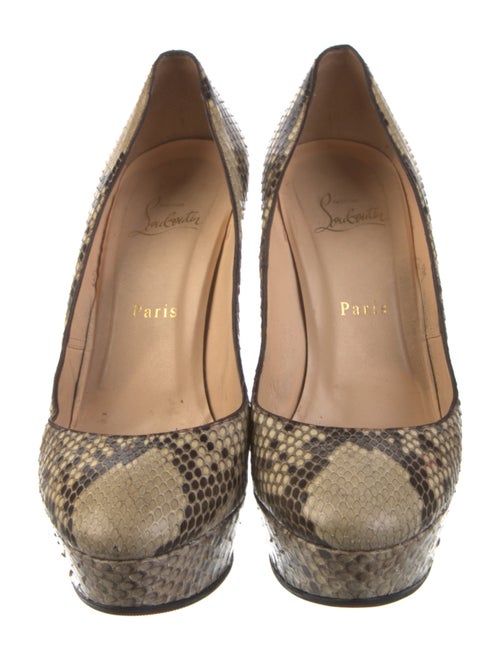 Christian Louboutin Snakeskin Animal Print Pumps