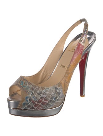 Christian Louboutin Printed Slingback Pumps