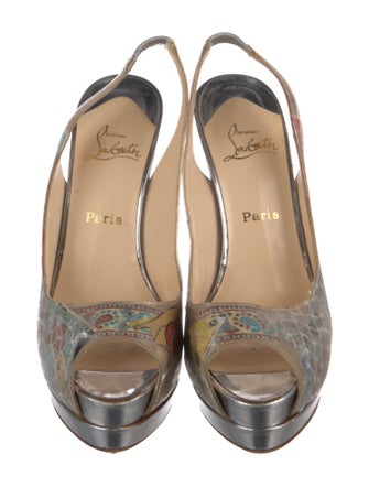 Christian Louboutin Printed Slingback Pumps