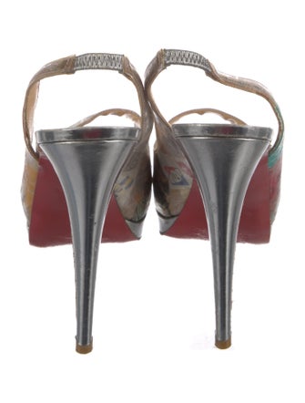 Christian Louboutin Printed Slingback Pumps
