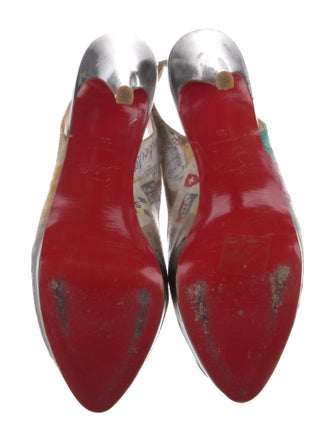 Christian Louboutin Printed Slingback Pumps