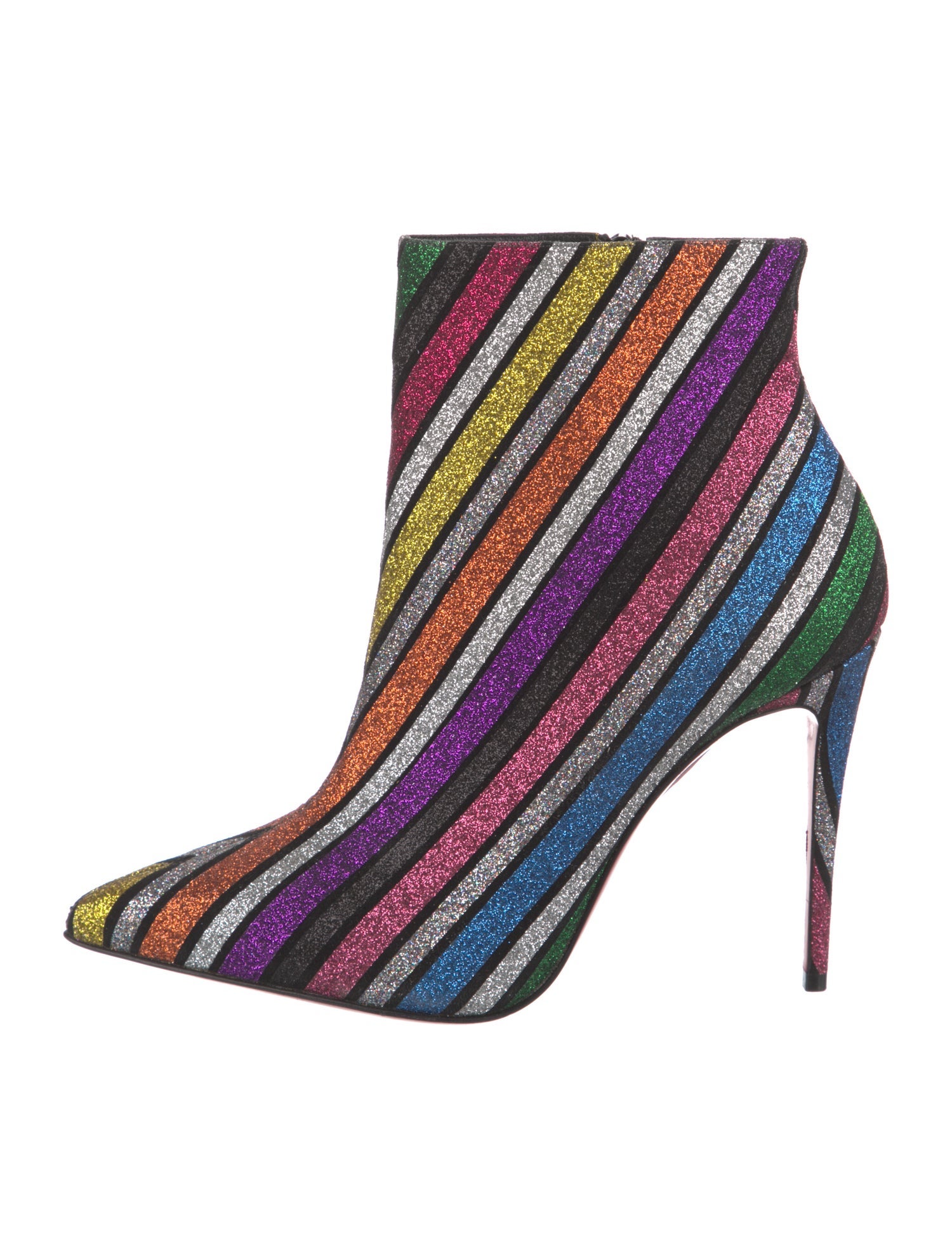 Christian Louboutin Glitter Colorblock Pattern Sock Boots