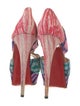 Christian Louboutin Printed T-Strap Pumps