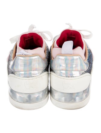 Christian Louboutin Leather Colorblock Pattern Athletic Sneakers