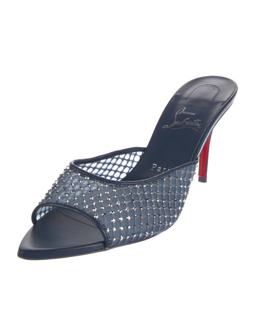 Christian Louboutin PVC Crystal Embellishments Slides