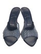 Christian Louboutin PVC Crystal Embellishments Slides