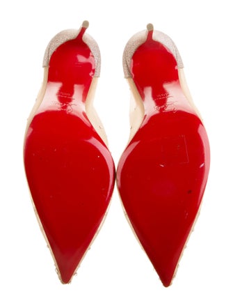 Christian Louboutin Mesh Glitter Accents Boots