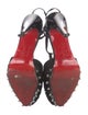 Christian Louboutin Spike Accents Suede T-Strap Pumps