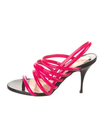 Christian Louboutin Patent Leather Slingback Sandals