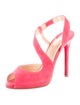 Christian Louboutin Suede Slingback Sandals