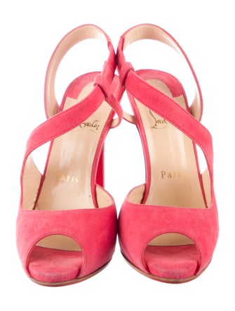 Christian Louboutin Suede Slingback Sandals