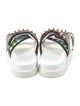 Christian Louboutin Canvas Printed Slides